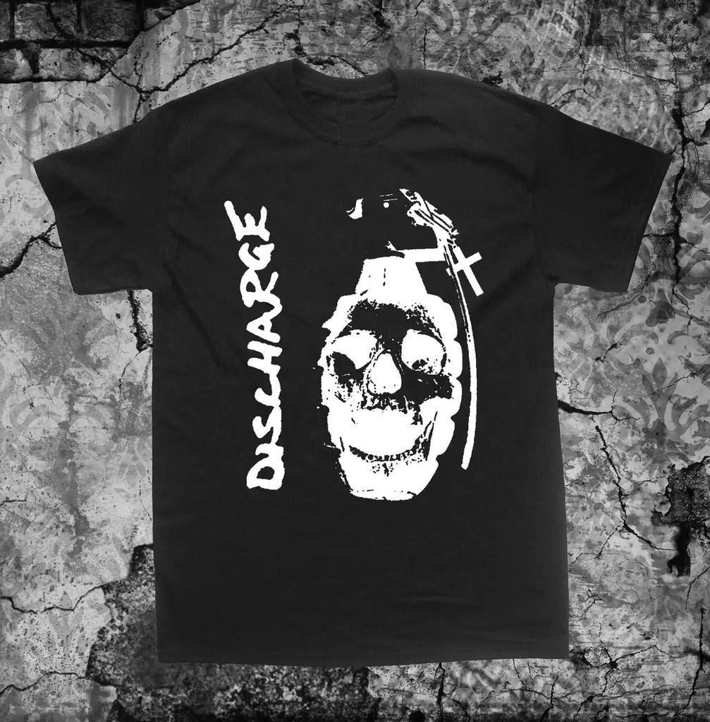 Discharge T Shirt Crust Punk D-beat Nausea Anti Cimex Doom the Exploited Crass Phobia Dropdead 100% Cotton Plus Size Tops