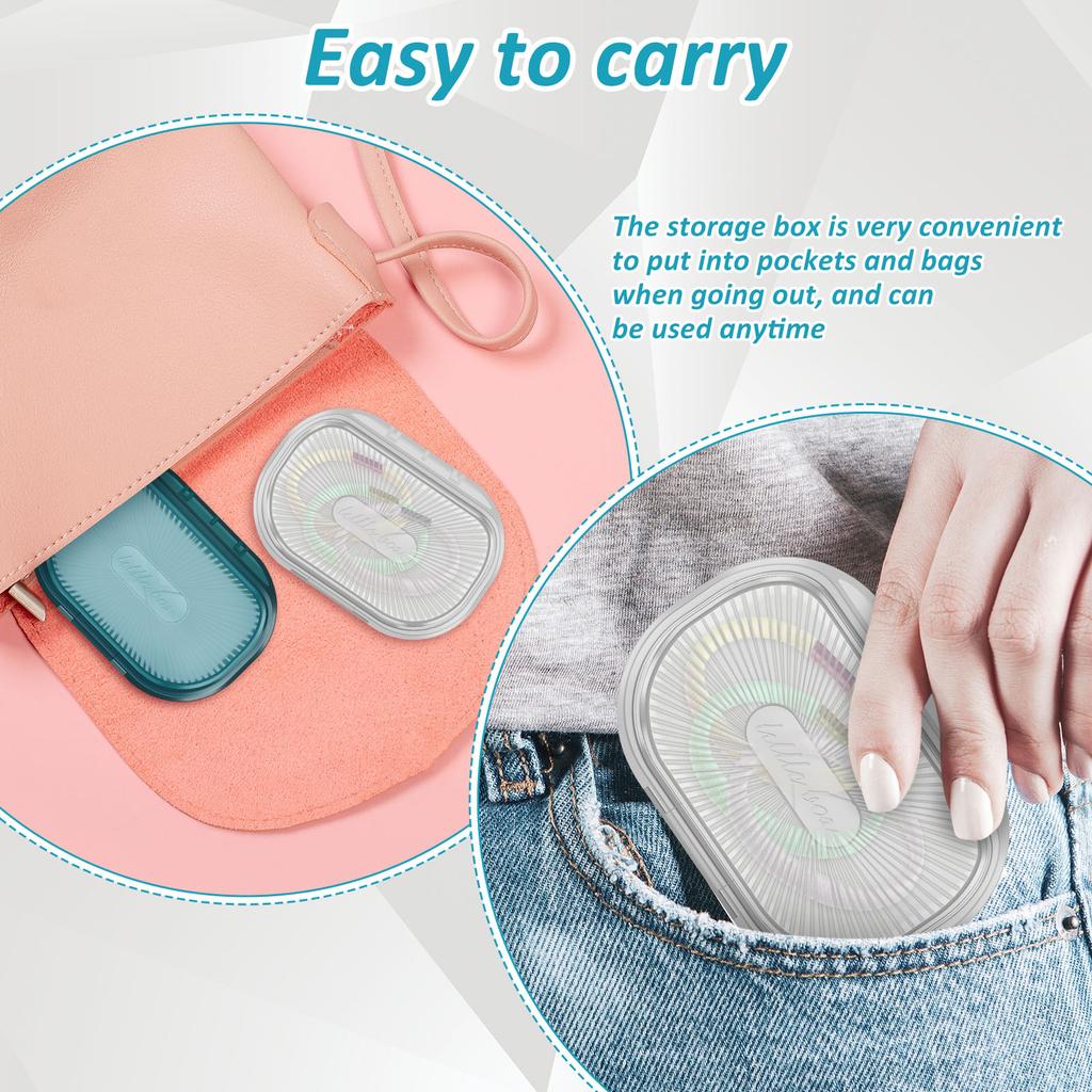 4 шт. Портативная коробка для ватных палочек, дорожный держатель для зубной нити, водонепроницаемый, пыленепроницаемый диспенсер для ватных палочек, многофункциональная шкатулка для украшений
