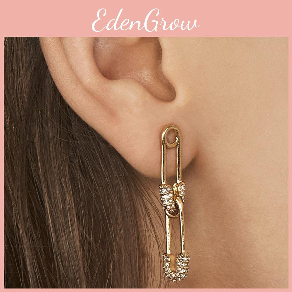 Шикарные золотые серьги-булавки для женщин, модные преувеличенные серьги