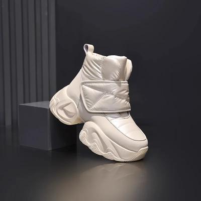 Модные женские ботильоны челси на среднем каблуке, ботильоны на платформе до щиколотки, теплая и уютная обувь, повседневная зимняя новинка 2024, тренд, массивная зимняя женская обувь