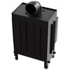 Steel fireplace KRATKI LUCY right 12 kW Ø 200 black thermotec