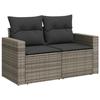 VidaXL Salon de Jardin avec Coussins 11 pcs, Canapés de Terrasse, Ensemble de Meubles de Patio, Mobilier d'Extérieur, Gris 3256746