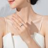 Tancise Classic 925 Sterling Silver  Zircon Ring Ladies Jewelry Wedding Promise Party Gift
