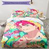 3pcs Saja Boys Bedding Set Duvet Cover Closure Includes 1 Duvet Cover & 2 Pillowcases, Soft and Comfortable for All Seasons.