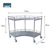Stainless Steel Arc-Shaped Medical Instrument Cart