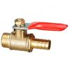 Red Handle Ball Valve Joint Controller Hose Barb Coupler  Water Oil Air Gas Fuel