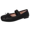 French fairy style bow single shoes in the summer of 2024 new gentle matching skirt soft-soled ballet single shoes women