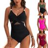 2025 New Swimsuit Women's Sense One-piece Swimsuit Solid Color Swimsuit Bikini