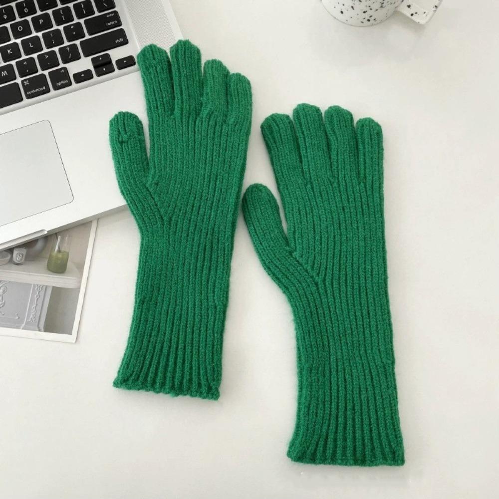Touch Screen Winter Gloves Thick All Finger Gloves New Student Gloves  Cycling Driving