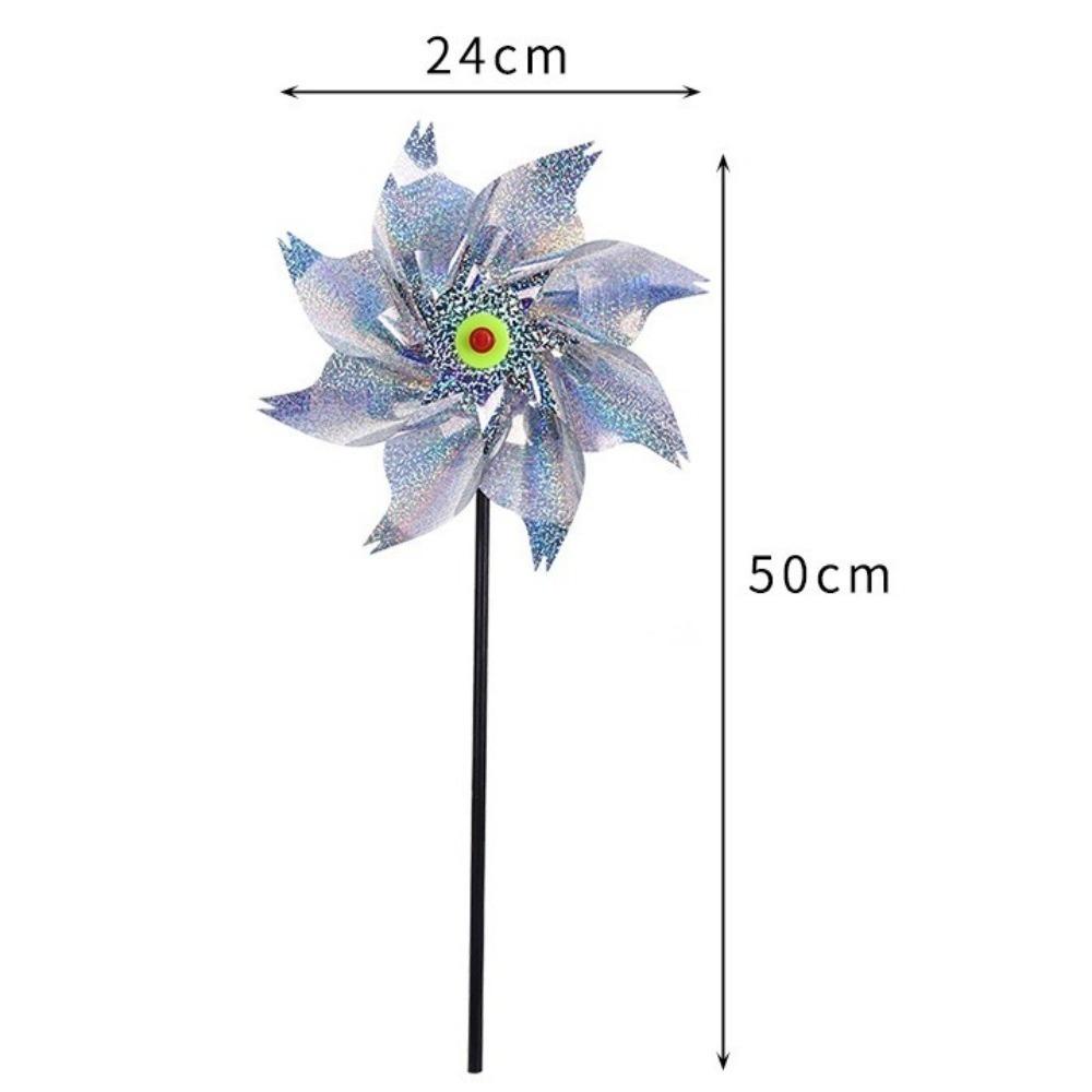 Sparkly Reflective Pinwheel Anti Birds Windmill Spinner Durable Bird Repeller Pinwheels for Garden