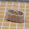 Кукольный домик Плетеная из рафии соломенная сумочка и мини-бамбуковая корзинка Фотореквизит