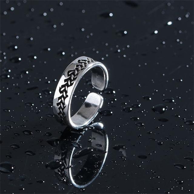 Популярные линии, геометрическое кольцо для мужчин, ювелирные изделия, модное кольцо из стерлингового серебра 925 пробы, мужские аксессуары для указательного пальца, регулируемые