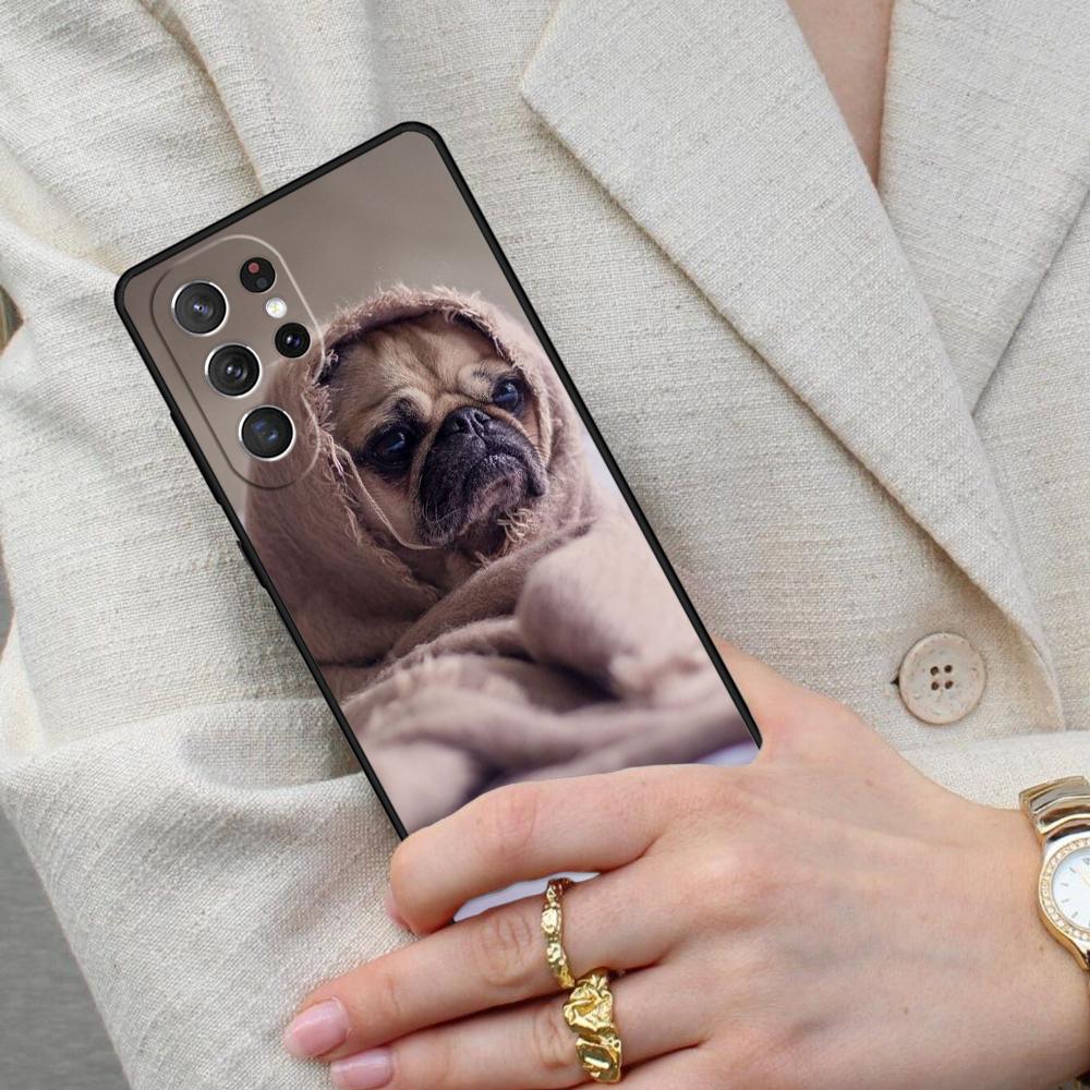 Милый Щенок Мопса Красивая Собака Чехол для Телефона для Samsung Galaxy S26 Ultra S25 S24 S23 S22 S21 S20 Note10 Чехол