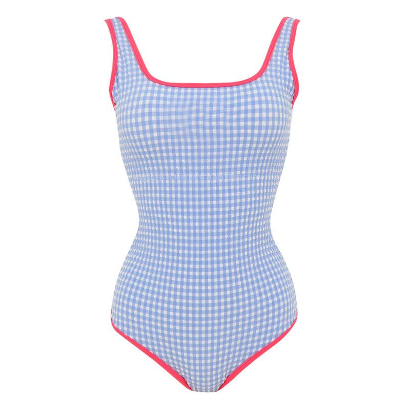 Source is a Korean-style girl's fresh swimsuit for women's one-piece triangle slimming hot spring students