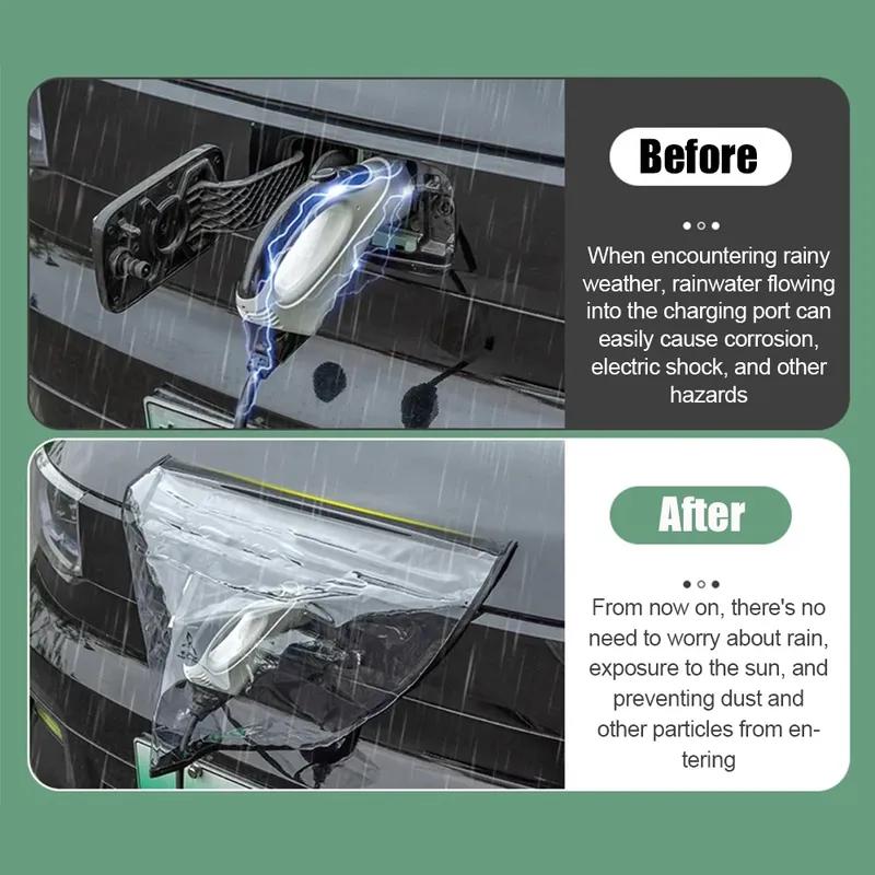 Universal Magnetic Car Charging Rain Cover Outdoor Electric Car Charging Gun Waterproof Rain and Snow Cover Auto Accessories