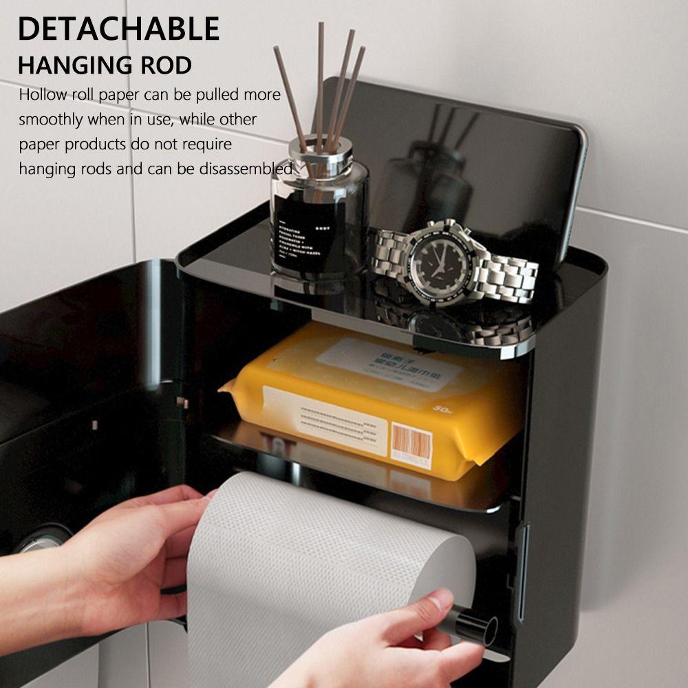 1Pcs Light Luxury Style Toilet Paper Holder Waterproof Roll Paper Storage Box New Tissue Box