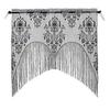 Halloween Tablecloth Decoration Black Lace Table Runner Round Spider Cobweb Table Cover Fireplace Mantel Scarf Lampshade Bat Wall Stickers for