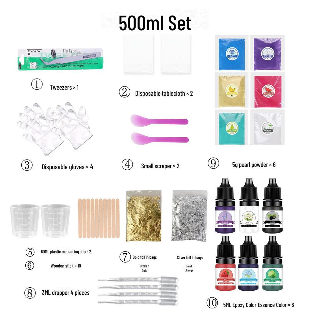 Черный галлон прозрачная эпоксидная смола AB Crystal Glue 1:1