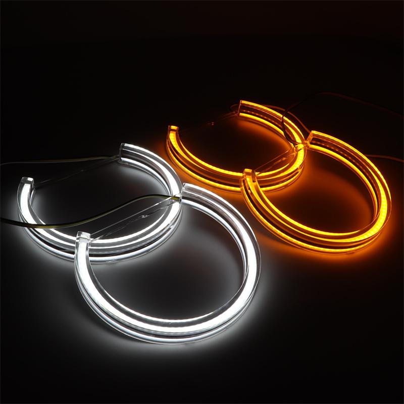 Yeux d'ange LED en cristal pour BMW E46 M3 E38 E39 E36, réglage des phares au xénon, anneaux Halo de Style DTM, rénovation de la lumière