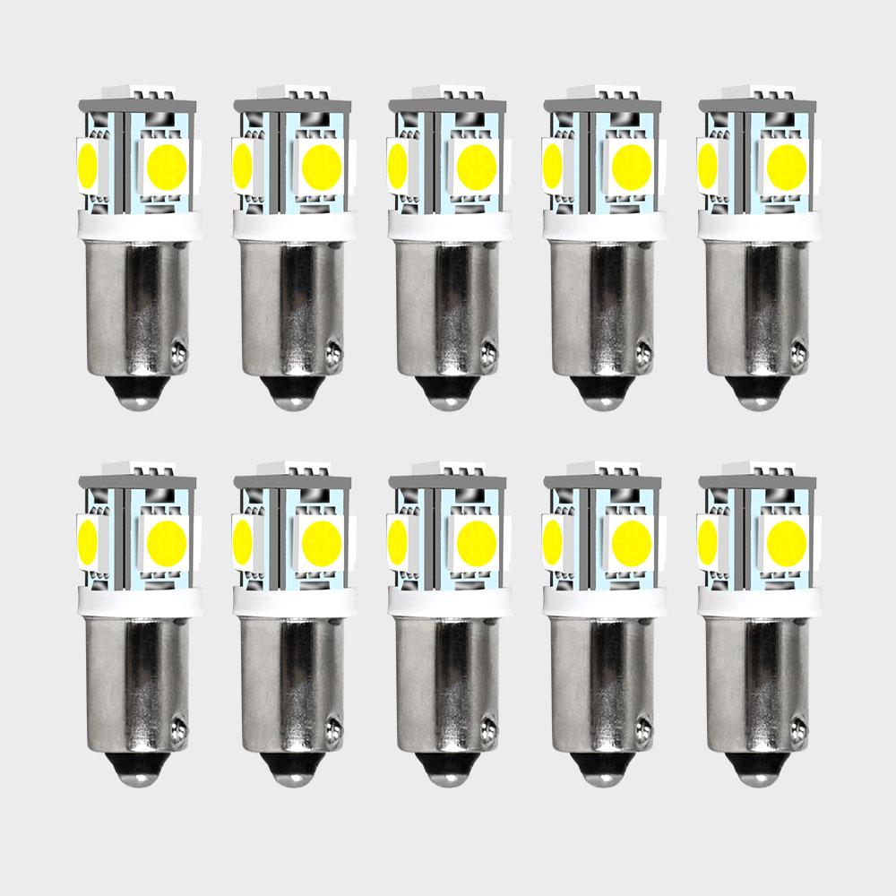 2/10 Pieces BA9S 180 Degree T4W H5W 5050 Grade A LED Chips 5SMD Bulbs for Car Backup Reverse Door Dome Turn Signal Reading Bulbs Bulbs 7