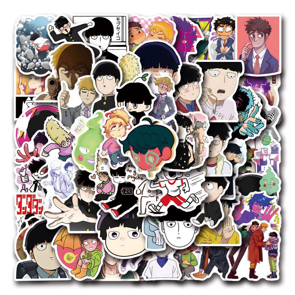 55 Новых Стикеры Граффити из Аниме Mob Psycho 100 Украсить Ноутбук Чемодан Стикеры для DIY