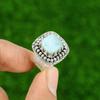 Larimar Stone Wife Stackable Throat Chakra Ring Jewelry Size 10 Sterling Silver