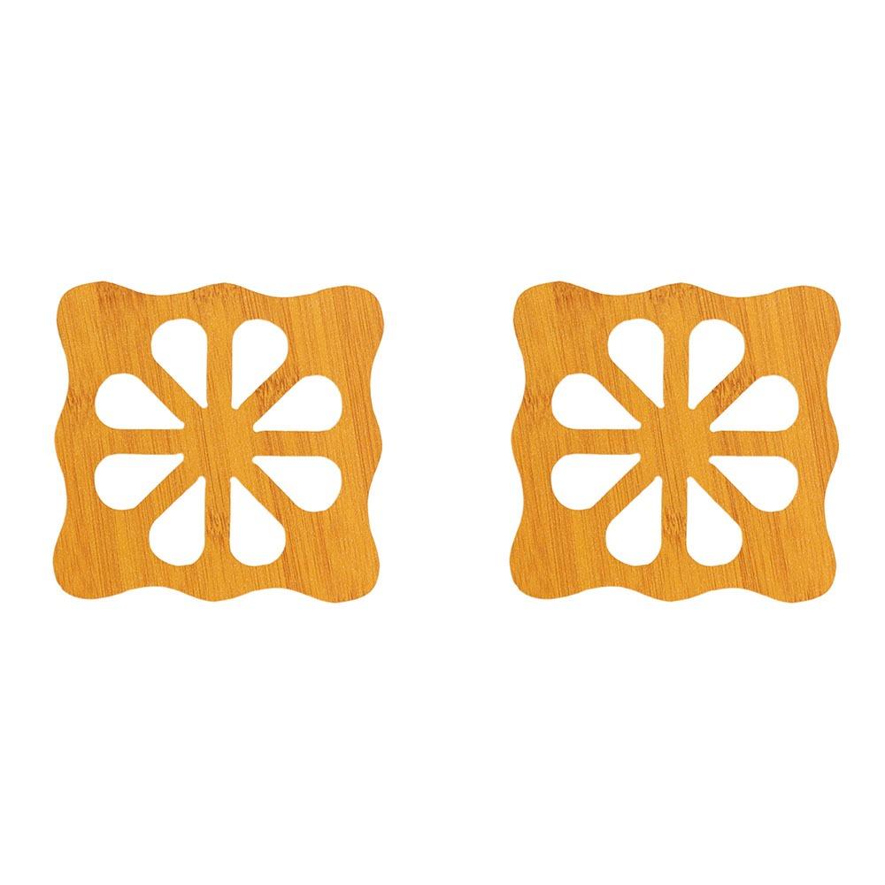 2 шт. антиожоговая деревянная подставка для посуды полая кастрюля миска тарелка коврик столовые приборы