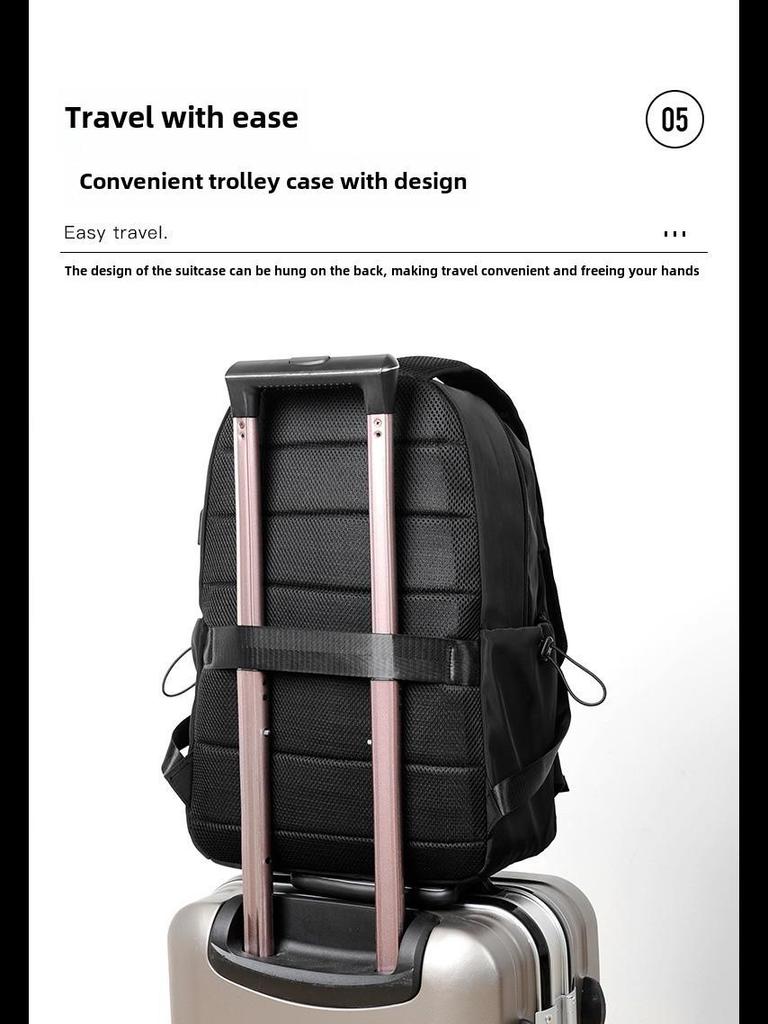 High-End Lightweight Waterproof Backpack - Fashionable for Men and Women, Perfect for Leisure, Travel, School, and Laptop Use