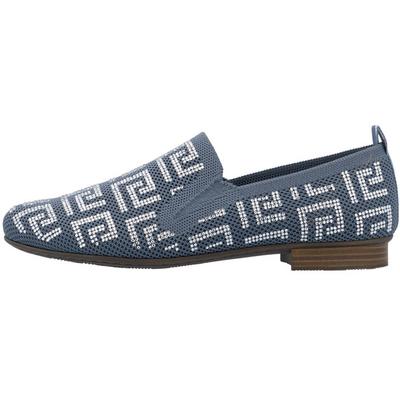 Женские слипоны 51953 синие чёрные