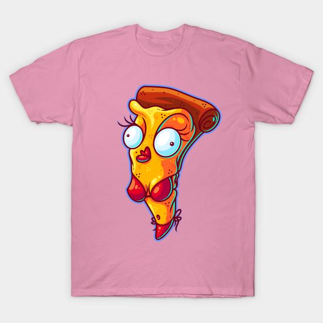 T Shirt Women Pizza Harajuku Print Kawaii Tshirt Summer Short Sleeve Female T-Shirt Top Tee