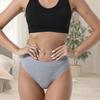 Women Panties G-string Elastic Mid Waist Solid Color Cotton Crotch Moisture Absorption Soft Breathable Stretch Anti-septic