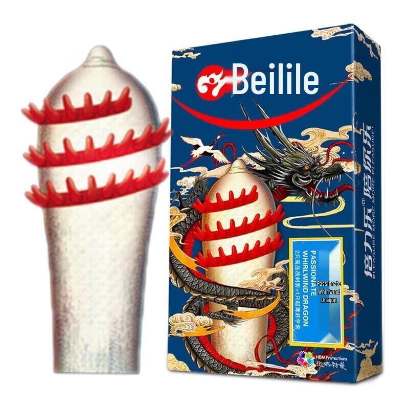 Кондомы Beilile Тираннозавр Рекс с шипами и вибрацией для пальцев