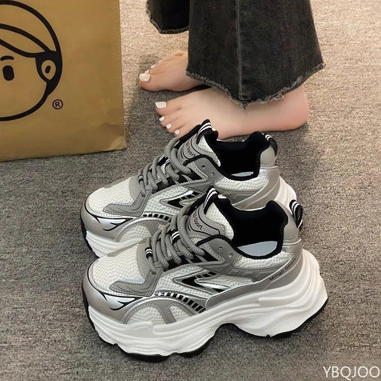 Весенне-осенняя мода Новый стиль Универсальная женская обувь На толстой подошве Увеличивающая рост Женская повседневная спортивная обувь