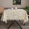 Cloth Dad Ins Fengliusu Dining Table Cloth Small Fresh Cotton And Linen Fabric Printing Rectangular Tablecloth Coffee Table Towel