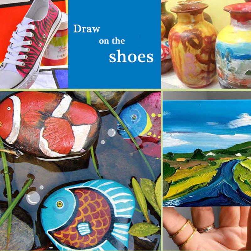 Acrylic Paints 12/18/24 Colors Professional Brush Set 12ml Tubes Artist Drawing Painting Pigment Hand Painted Wall Paint DIY