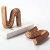 Nordic Simple Art N-shaped Wood Grain Ornaments Model Room Sales Office B&B Study Room Designer Ins Soft Decorations