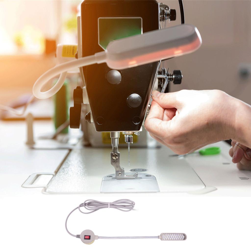 Светодиодная лампа для швейной машины с регулируемой яркостью, 30 светодиодов, 2 Вт, магнитная лампа для швейной машины, гибкая гусиная шея