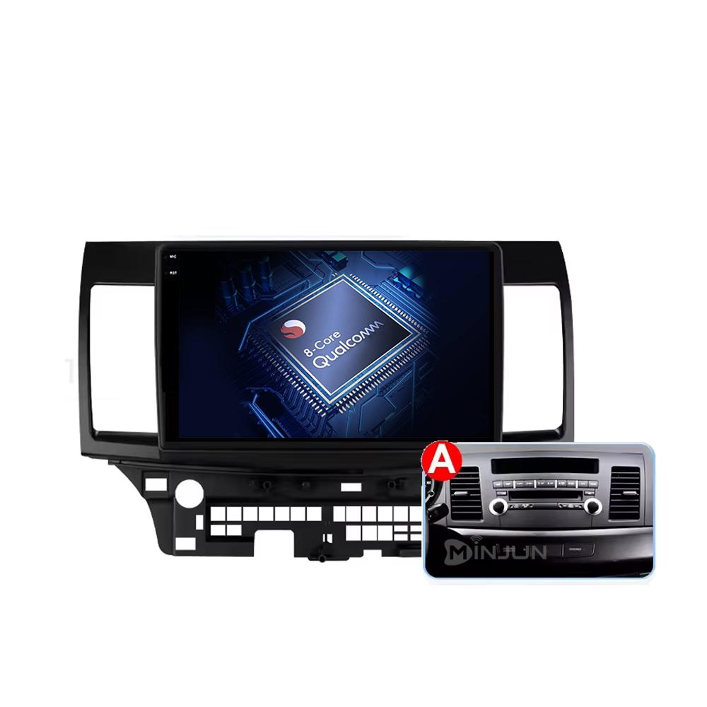 Android 14 Carplay Auto Автомагнитола Мультимедийный плеер Для Mitsubishi Lancer 2007-2013 Экран Qualcomm Авторадио Стерео Головное устройство