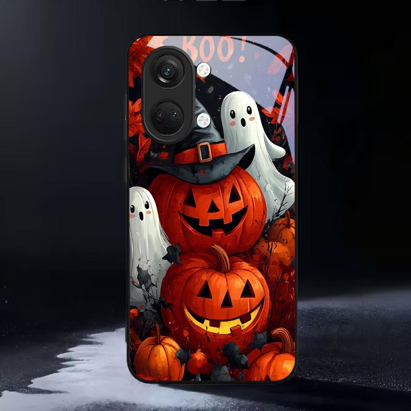 Чехол для телефона Хэллоуин Бу Тыква Черное Стекло Для OnePlus 6 6T 7 7T 8 8T 9 10 Pro 11R 12R 13R Nord CE 2T 2 3 Lite N20 N30