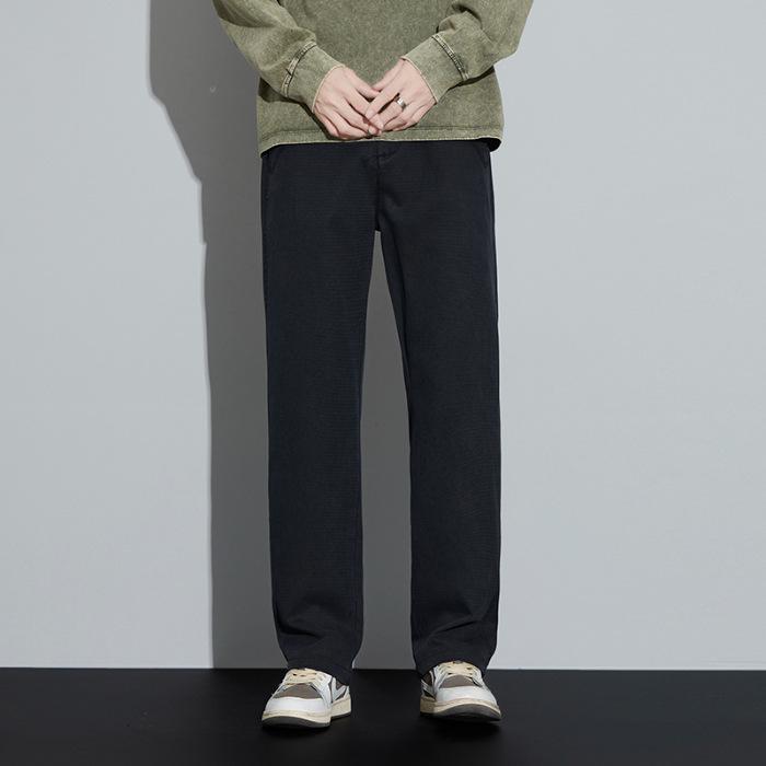 Мужские облегающие эластичные брюки широкого кроя: Молодежные повседневные модели осень/зима