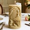 Floral Maiden Cylinder Silicone Candle Mould Food Grade Silicone For Making Candle Soap Chocolate Easter Decoration