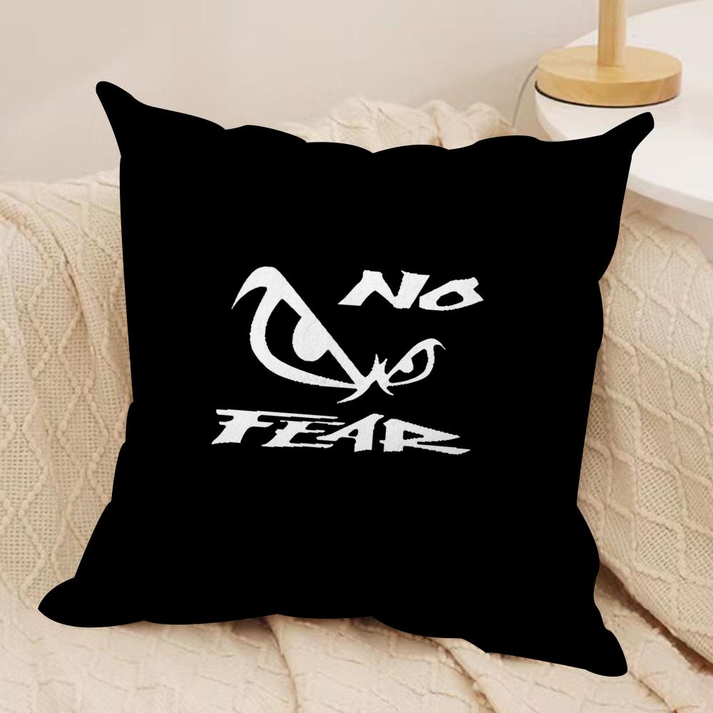 Classic No fFear Cushion Cover Short plush Doublesided Print Square Throw Pillow Covers Sofa Home Cushion Decor