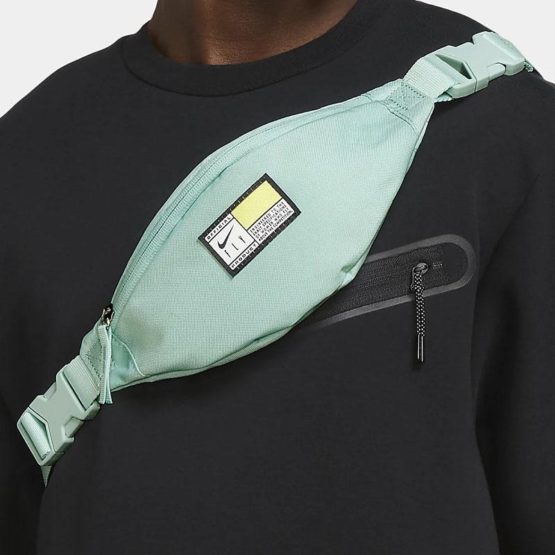 Nike Сумка через плечо Heritage Fabric, поясная сумка, стандартный размер, унисекс, зеленый/светло-зеленый DA2275-382