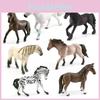 Набор реалистичных фигурок лошадей из ПВХ, включающий Аппалузу, Кватерхорса и Ганновера, для домашнего декора и коллекционной выставки