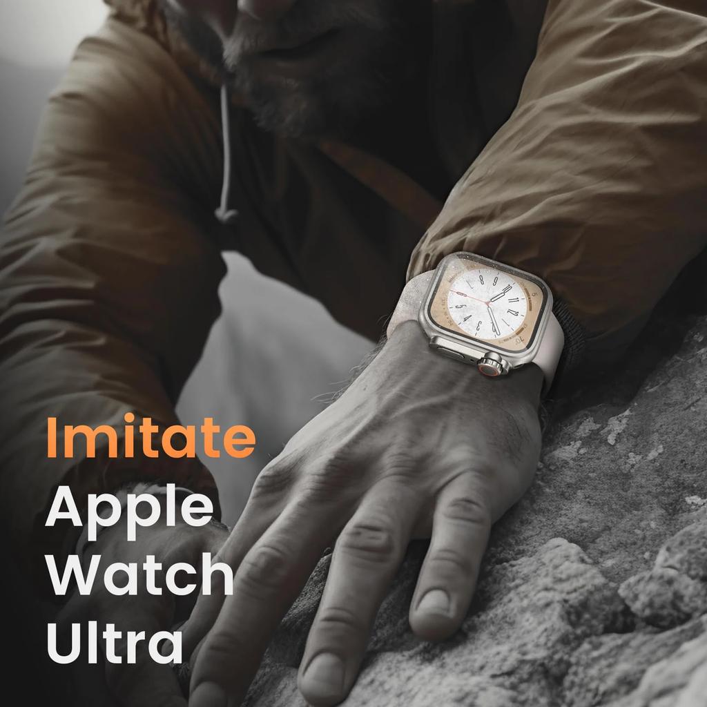 Закаленное стекло+крышка для Apple Watch Case 45 мм 44 мм 41 мм 40 мм Аксессуар Защитная пленка для экрана для Iwatch Serie 9 8 7 6 SE 5 4