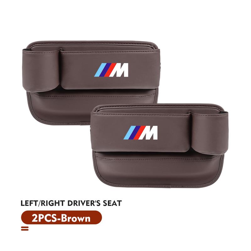 KHQB5 Car Seat Gap Storage Box Door Side Seat Gap Organizer Case For BMW Performance X1 X3 X5 E39 E46 E90 F20 E60 F30 M3 M5