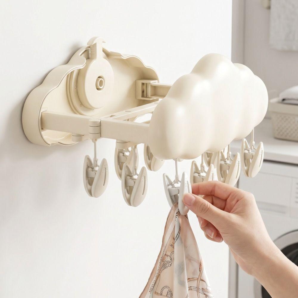 Expandable Folding Drying Rack Suction Cup Hanging Clothes Stand Baby Clothes Hanger  Home Use