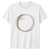 Abstract Gold Glitter Watercolor Minimalist Womens T-Shirt Brushstroke Circle