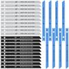 50/25PCS Contractor Jigsaw Blades Set with Storage Case, Assorted T-Shank Jig Saw Blades for Wood, Plastic and Metal Cutting