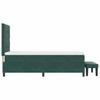 Box Spring Bed with Headboard Dark Green 200 x 90 cm Velvet